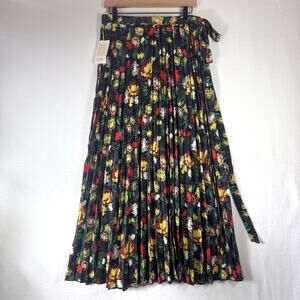 LuLaRoe Deanne Skirt Floral Print Maxi Pleated Wrap Flowy Boho Fairy sz Large